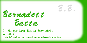 bernadett batta business card